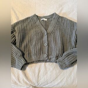 Hollister Gray Women's Cardigan Sweater